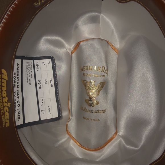 American hat company pecan cowboy hat - Picture 3 of 3